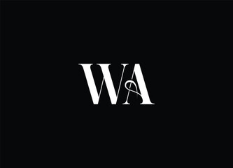WA initial logo design and creative logo design