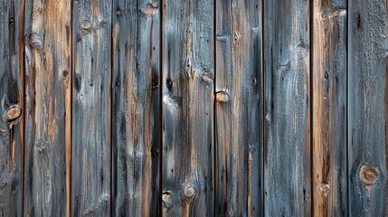 Fototapeta premium Wooden fence with textured brown and black wood pattern and natural background detail