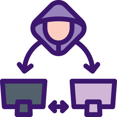 Man in the middle attack Icon