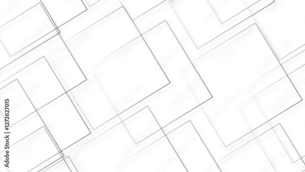 Poster 3d white geometric abstract background overlap layer on bright, abstract geometric background with i