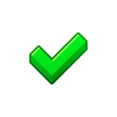 3D green check mark icon