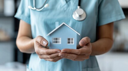 Compassionate care: nurse assisting senior citizen with vital support, practical service, promoting dignity, fostering comfort, elder aid, nurturing environment, healthcare provision.