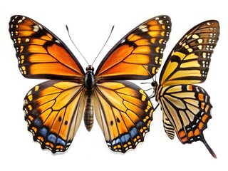 High-resolution PNGs: isolated swallowtail and monarch butterfly wings. Perfect nature stock photos for your projects.