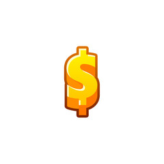 3D dollar sign icon