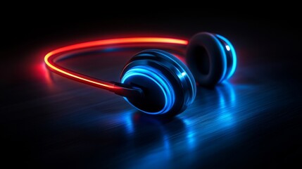 Neon Headphones: A Symphony of Light and Sound