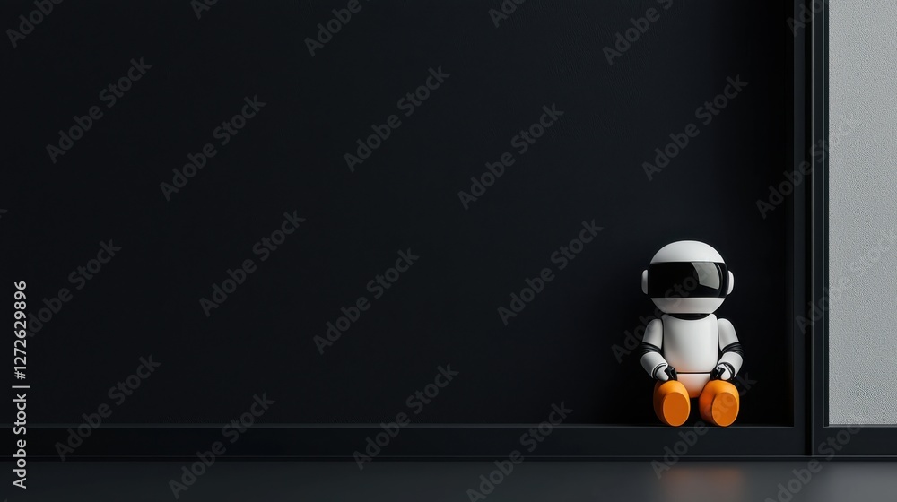 Aufkleber ai robot assistant welcomes guests at smart home internet automation experience