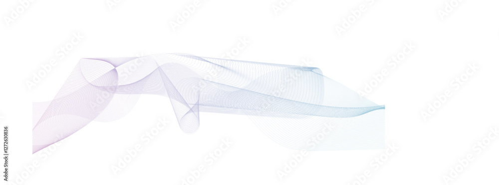 Poster abstract curved wave with lines created using the blend tool. monochrome stylized line art wave elem