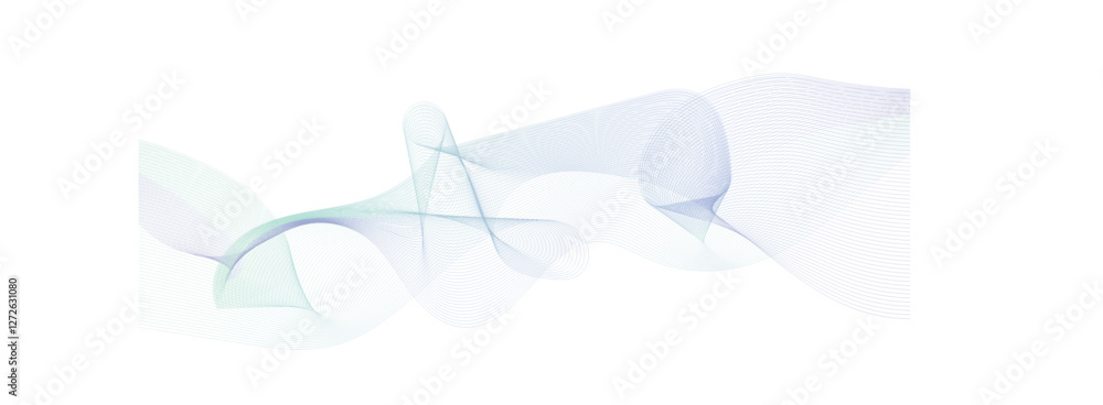 Poster abstract curved wave with lines created using the blend tool. monochrome stylized line art wave elem