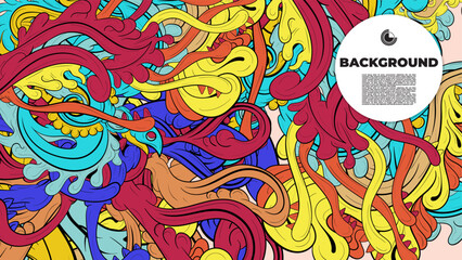 Obraz premium Vibrant Abstract Pattern Collection with Placeholder Text for Web Design, Landing Pages, Social Media, and Print Templates – High-Quality Stock Graphics