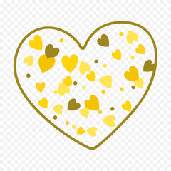 Hand drawn heart on white background. Valentines Day vector elements heart shapes love