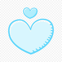 Hand drawn heart on white background. Valentines Day vector elements heart shapes love