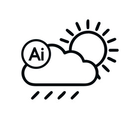 Ai cloud weather icon