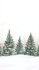 Fototapeta premium Winter Wonderland Scene with Christmas Lights