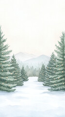 Obraz premium Winter Wonderland Landscape Painting