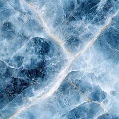 Blue Marble Texture with Intricate Veins, Natural Background of Polished Quartz Stone, Perfect for Backgrounds, Wallpapers, and Creative Projects, Adding Elegance and Calmness