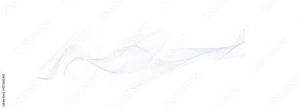 Poster vector illustration. wave with lines created using blend tool. curved wavy line, smooth stripe.