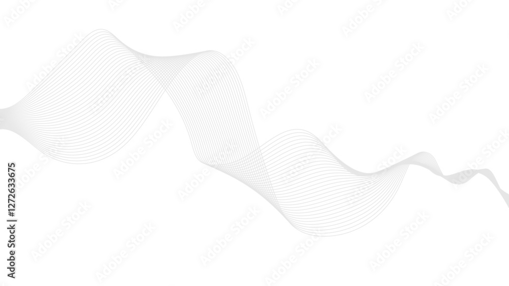 Poster abstract wavy line. wavy line horizontal divider outline minimalist art. thin line wavy abstract vec