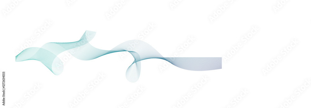Poster undulate blue wave swirl, frequency sound wave, twisted curve lines with blend effect. technology, d