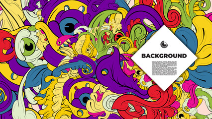 Obraz premium Beautifully designed colorful abstract vector background featuring fractal shapes, perfect for poster, banner, and fabric print applications.