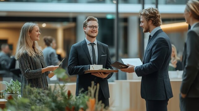 A corporate sustainability award being presented to a company for outstanding environmental efforts.