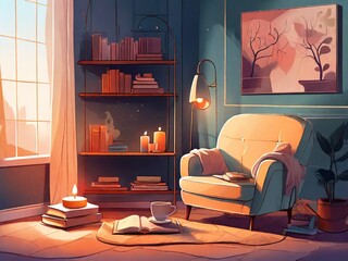 living room interior with fireplace