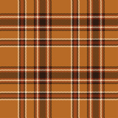 Retro brown plaid tartan checkered seamless pattern.Vector illustraion for textile.