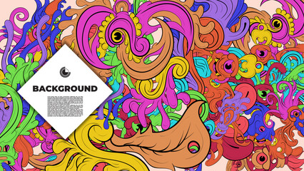 Beautifully designed colorful abstract vector background featuring fractal shapes, perfect for poster, banner, and fabric print applications.