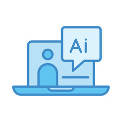 AI in Education online teaching icon