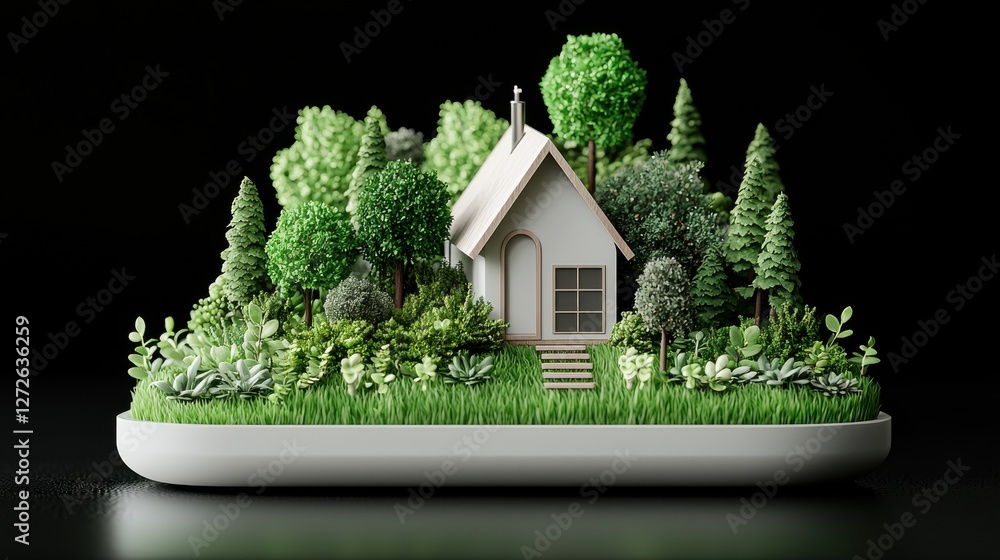 Aufkleber integrating iot sensors for smart home automation green roof solutions in urban environments