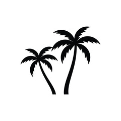 Palm tree summer logo template vector illustration