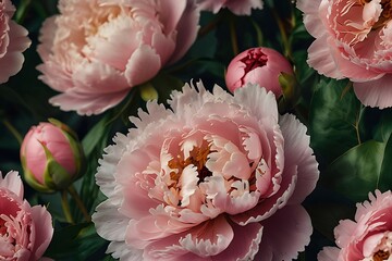 pink peony flowers