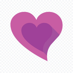 Hand drawn heart on white background. Valentines Day vector elements heart shapes love