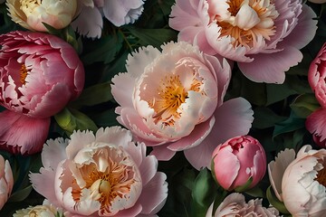 pink peony flowers