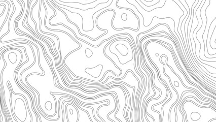 Abstract Topographic Contour Line Pattern in Black and White, abstract wavy background. topographic contour background. 