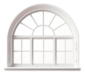 PNG A Isolated white window transparent white background architecture.