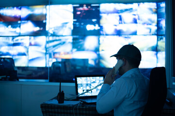 The CCTV officer communicated via telephone to the security guard to go and inspect the area on...