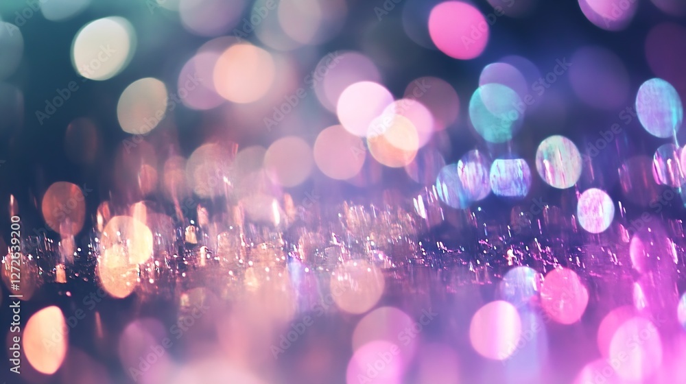 Fototapete gorgeous abstract colorful bokeh with vibrant hues creating a dreamy, festive atmosphere for artisti