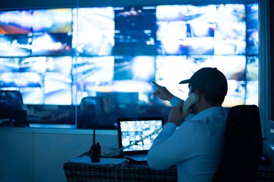 The CCTV officer communicated via telephone to the security guard to go and inspect the area on monitors