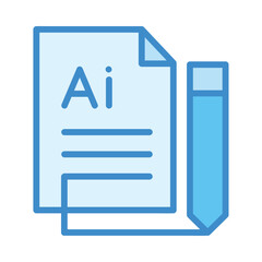 AI in Education digital document icon