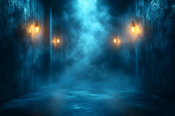 Mysterious Glowing Alleyway At Night