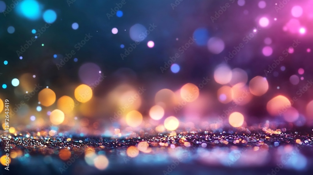 Poster Colorful Bokeh Lights Creating a Dreamy Abstract Background for Creative Projects : Generative AI