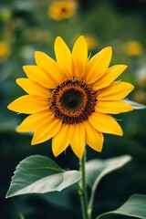 Obraz premium Beautiful Bright Sunflower Blooms in a Lush Green Garden Setting : Generative AI