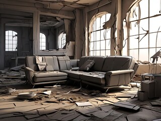 living room with fireplace