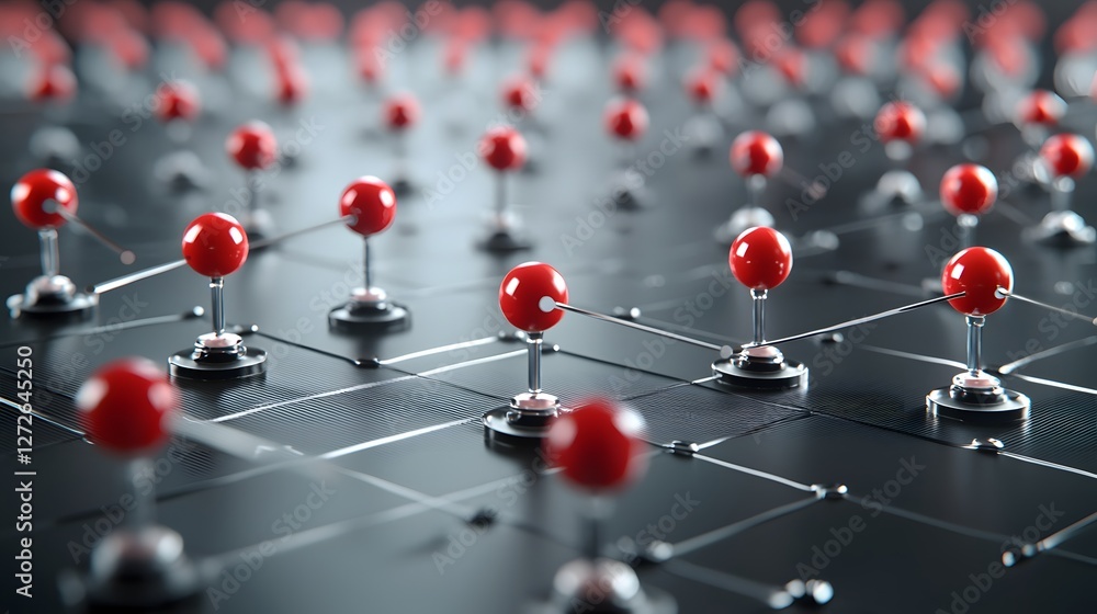 Poster photo showcasing the intricate molecular structure of DNA as captured by a electron microscope  The image reveals the complex grid like network and patterns of DNA strands at the nanoscale level