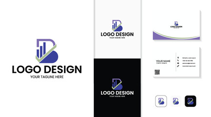 Investment logo finance logo, financial investment logo, business logo with letter B © Zeronineee