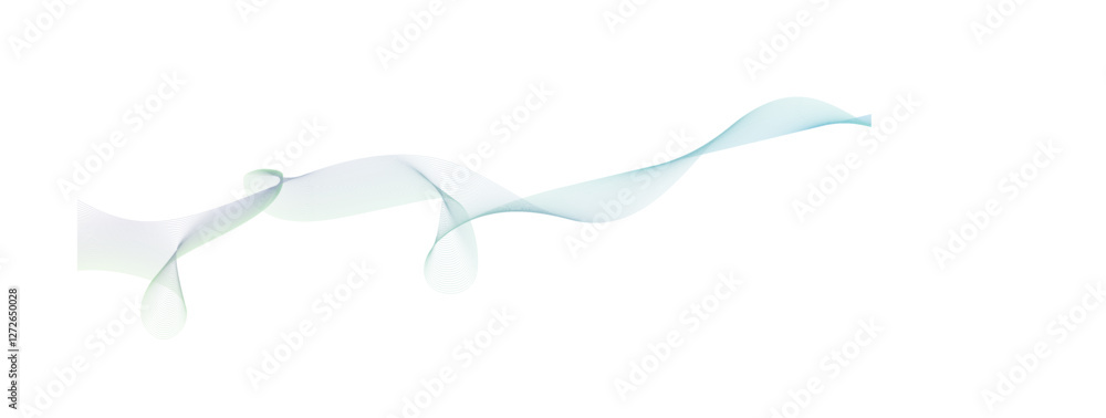 Poster undulate blue wave swirl, frequency sound wave, twisted curve lines with blend effect. technology, d