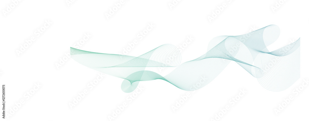 Poster undulate blue wave swirl, frequency sound wave, twisted curve lines with blend effect. technology, d