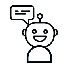 Ai chatbot with conversation bubbles
