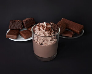 chocolate ice cream dessert candle