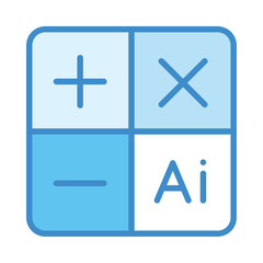 Fototapeta premium AI in Education AI mathematics icon